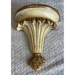 Italian Neoclassical-Style Wall Shelf Sconce - Distressed Look - Wood-like